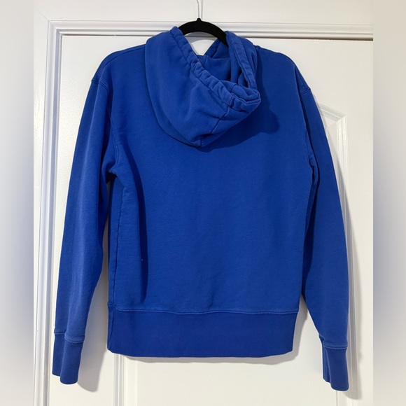 MAISON KITSUNE Royal Blue Hoodie with Fox Patch. Size small - Picture 4 of 7